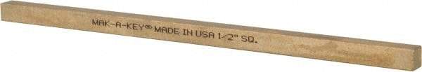 Made in USA - 12" Long x 1/2" High x 1/2" Wide, Over/Undersized Key Stock - Alloy 360 Brass - Top Tool & Supply