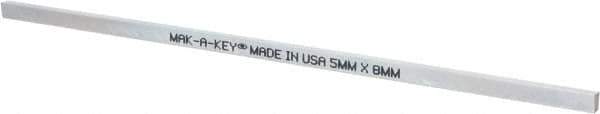 Made in USA - 12" Long, Zinc-Plated Oversized Key Stock - C1045 Steel - Top Tool & Supply