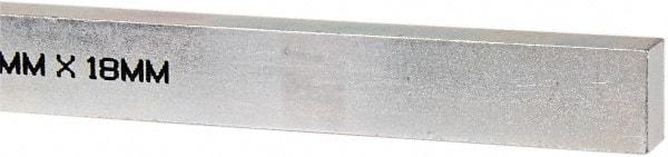 Made in USA - 12" Long, Zinc-Plated Oversized Key Stock - C1045 Steel - Top Tool & Supply