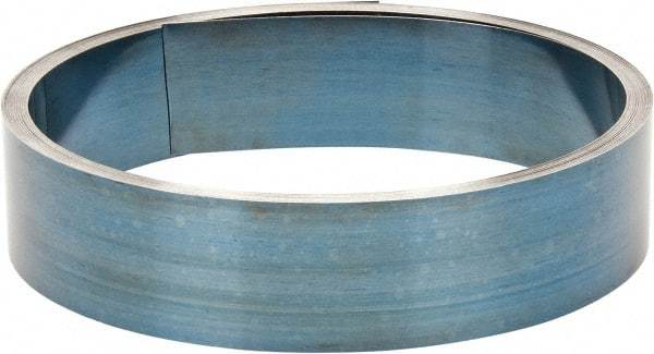 Value Collection - 0.004 Inch Thick x 2 Inch Wide x 60 Ft. Long, Spring Steel Coil - 1095 Blue Tempered Steel - Top Tool & Supply