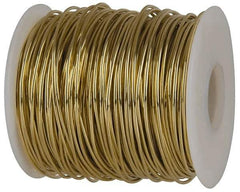 Made in USA - 14 Gage, 0.064 Inch Diameter x 415 Ft. Long, Soft Brass Wire - 5 Lb. Shipping Weight - Top Tool & Supply