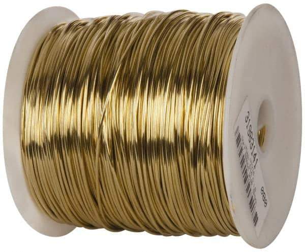 Made in USA - 16 Gage, 0.0508 Inch Diameter x 665 Ft. Long, Soft Brass Wire - 5 Lb. Shipping Weight - Top Tool & Supply