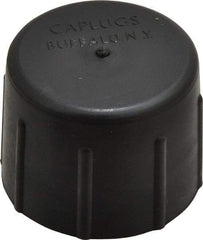 Caplugs - 1 NPT ID, Quick-Lock Cap - Polyethylene, Black - Top Tool & Supply