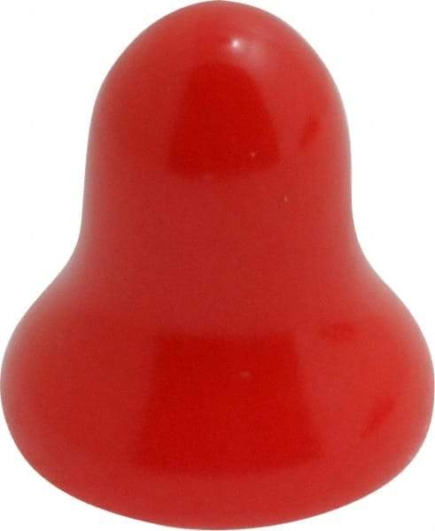 Caplugs - Flexible Push-In Plug - 1/4" OD, Vinyl, Red - Top Tool & Supply