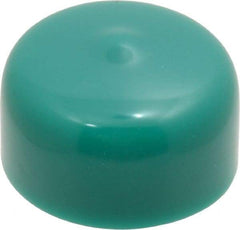 Caplugs - 1" ID, Stretchable Cap - 1/2" Long, Vinyl, Green - Top Tool & Supply