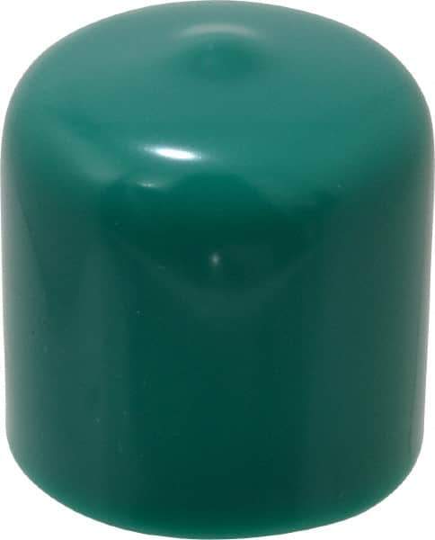 Caplugs - 1" ID, Stretchable Cap - 1" Long, Vinyl, Green - Top Tool & Supply