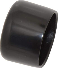 Caplugs - 1-1/2" ID, Stretchable Cap - 1" Long, Vinyl, Black - Top Tool & Supply