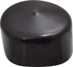 Caplugs - 2" ID, Stretchable Cap - 1" Long, Vinyl, Black - Top Tool & Supply