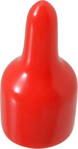 Caplugs - 1/2" ID, Pull-Tab Cap - Vinyl, Red - Top Tool & Supply