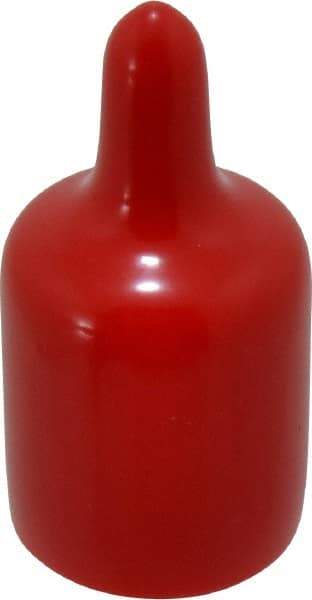 Caplugs - 7/8" ID, Pull-Tab Cap - Vinyl, Red - Top Tool & Supply