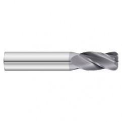 6mm Dia. x 50mm Overall Length 4-Flute 0.2mm C/R Solid Carbide SE End Mill-Round Shank-Center Cut-TiAlN - Top Tool & Supply