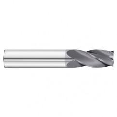 25/64 Dia. x 2-3/4 Overall Length 4-Flute Square End Solid Carbide SE End Mill-Round Shank-Center Cut-TiAlN - Top Tool & Supply