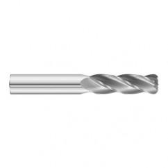 3/8 Dia. x 4 Overall Length 4-Flute .120 C/R Solid Carbide SE End Mill-Round Shank-Center Cut-Uncoated - Top Tool & Supply