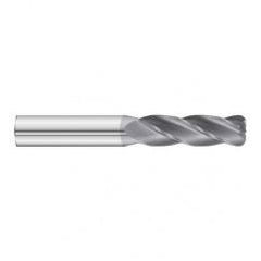 3/8 Dia. x 4 Overall Length 4-Flute .015 C/R Solid Carbide SE End Mill-Round Shank-Center Cut-TiAlN - Top Tool & Supply