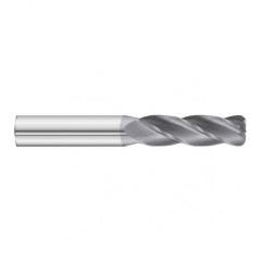 1/2 Dia. x 4 Overall Length 4-Flute .090 C/R Solid Carbide SE End Mill-Round Shank-Center Cut-TiAlN - Top Tool & Supply