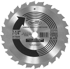 Amana Tool - 7-1/4" Diam, 5/8" Arbor Hole Diam, 24 Tooth Wet & Dry Cut Saw Blade - Carbide-Tipped, Combination Action, Diamond Arbor - Top Tool & Supply