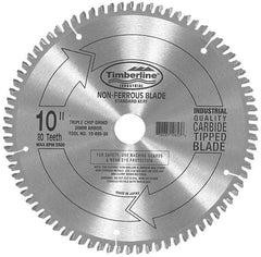 Amana Tool - 10" Diam, 5/8" Arbor Hole Diam, 60 Tooth Wet & Dry Cut Saw Blade - Carbide-Tipped, Chip Free Action, Standard Round Arbor - Top Tool & Supply