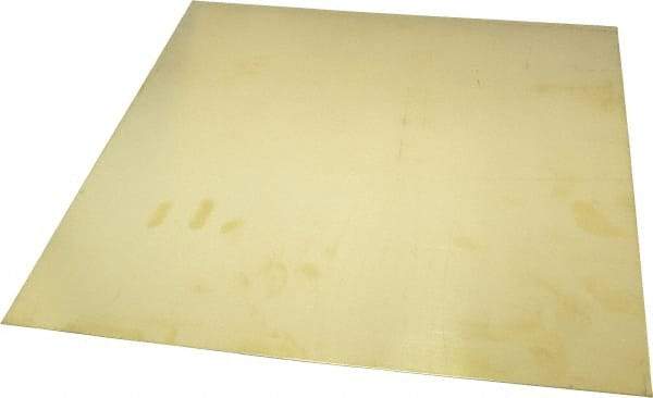 Value Collection - 0.04 Inch Thick x 12 Inch Wide x 12 Inch Long, Brass Sheet - Alloy 260 - Top Tool & Supply