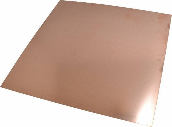 Value Collection - 0.016 Inch Thick x 12 Inch Square, Copper Sheet - Alloy 110 - Top Tool & Supply