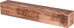 Value Collection - 2 Inch Square x 12 Inch Long, Copper Square Bar - Alloy 110, Electrical Grade - Top Tool & Supply