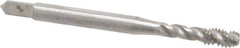 Balax - #8-32 UNC 3 Flute 3B Modified Bottoming Spiral Flute Tap - Powdered Metal, Bright Finish, 2-1/8" OAL, Right Hand Flute, Right Hand Thread, H2, Series BX200 - Top Tool & Supply