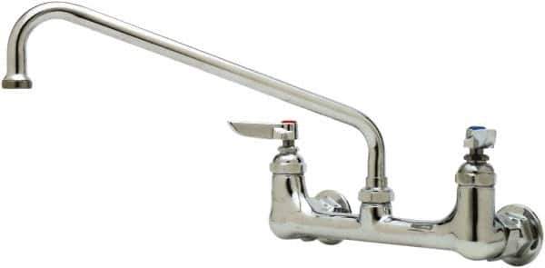 T&S Brass - Wall Mount, Kitchen Faucet without Spray - Swivel Base Faucet, Lever Handle, Low Spout, No Drain - Top Tool & Supply