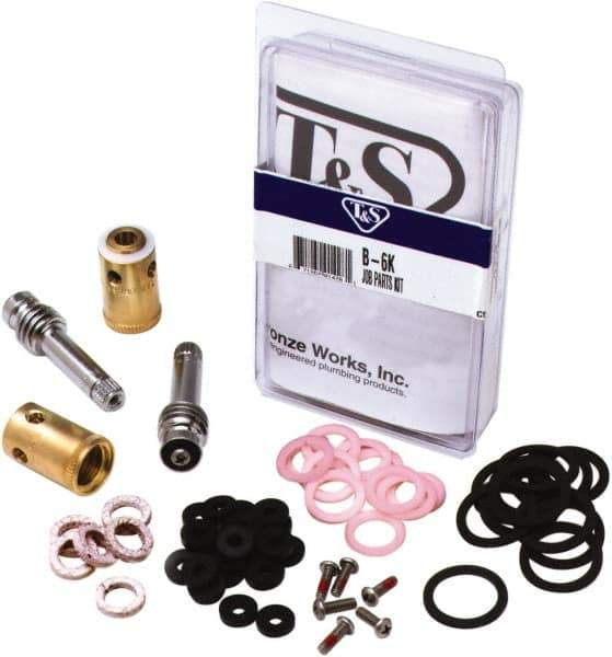 T&S Brass - 58 Pieces Two Handle Faucet Faucet Repair Kit - Complete Two Handle Repair Kit Style - Top Tool & Supply