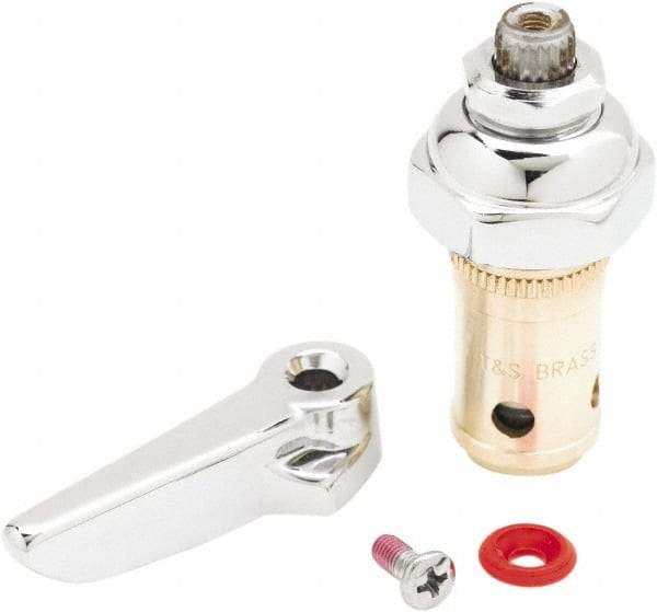 T&S Brass - Right Hand Spindle with Spring Check, Faucet Stem and Cartridge - For Use with Pre-Rinses and Svc. Sink Faucets - Top Tool & Supply