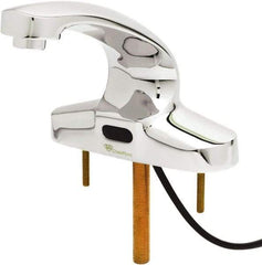 T&S Brass - Deck Plate Mounted Electronic User Adjustable Temperature Control Mixer Faucet - Powered by 120 Volt AC/DC, 5" Cast Spout, 4" Mounting Centers - Top Tool & Supply