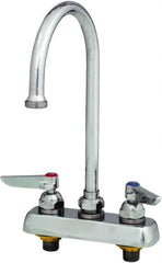 T&S Brass - Standard, 2 Way Design, Deck Mount, Workboard Deck Mount Faucet - 8-3/4 Inch Spout, Lever Handle - Top Tool & Supply