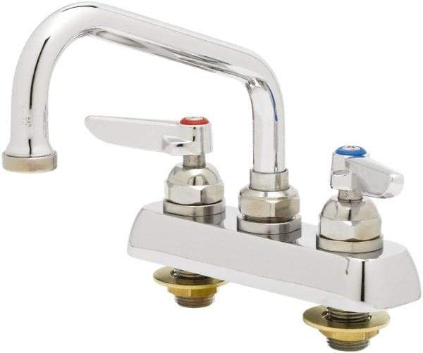 T&S Brass - Standard, 2 Way Design, Deck Mount, Workboard Deck Mount Faucet - 6 Inch Spout, Lever Handle - Top Tool & Supply