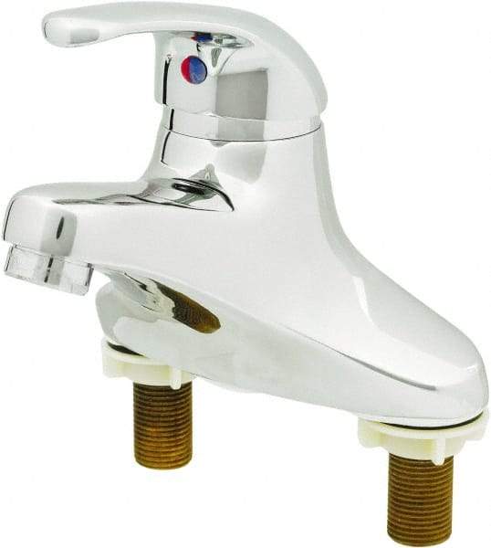 T&S Brass - Lever Handle, Deck Mounted Bathroom Faucet - One Handle, Pop Up Drain, Standard Spout - Top Tool & Supply