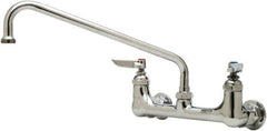 T&S Brass - Wall Mount, Kitchen Faucet without Spray - Swivel Base Faucet, Lever Handle, Low Spout, No Drain - Top Tool & Supply