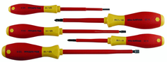 Insulated Slotted Screwdriver 3.0; 4.5; 6.5mm & Phillips # 1 & # 2. 5 Piece Set - Top Tool & Supply