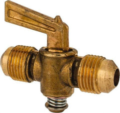 Parker - 3/8" Tube, Flare to Flare Drain Cock & Shutoff Valve - 30 Max psi - Top Tool & Supply