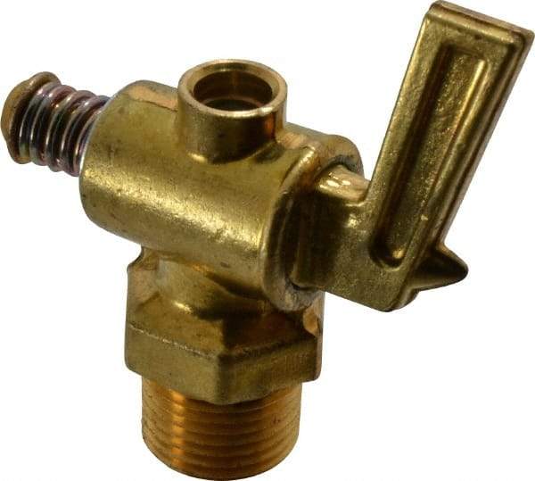 Parker - 3/8" Pipe, Male Pipe Drain Cock & Shutoff Valve - 3/8-18 Thread, 150 Max psi - Top Tool & Supply