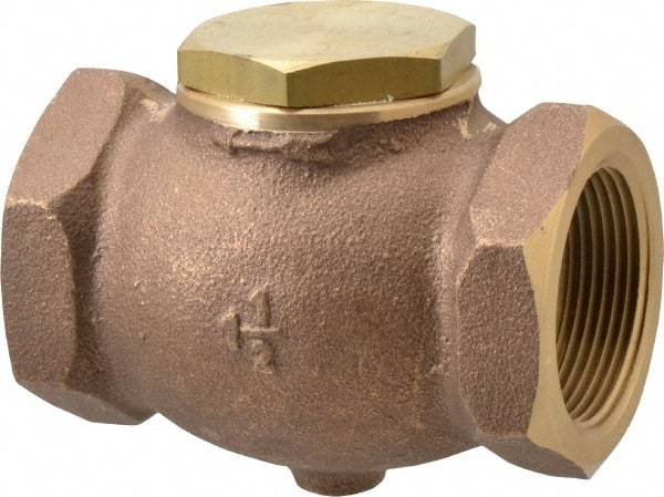 Conrader - 1-1/2" Bronze Check Valve - Inline, FNPT x FNPT - Top Tool & Supply