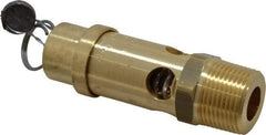 Conrader - 3/4" Inlet, ASME Safety Relief Valve - 150 Max psi, Brass, 595 Cubic' per Min - Top Tool & Supply