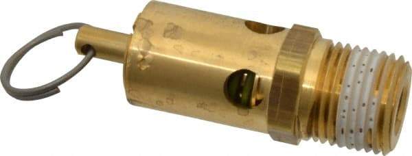 Conrader - 1/2" Inlet, ASME Safety Relief Valve - 125 Max psi, Brass, 232 Cubic' per Min - Top Tool & Supply