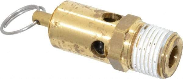 Conrader - 1/2" Inlet, ASME Safety Relief Valve - 200 Max psi, Brass, 358 Cubic' per Min - Top Tool & Supply