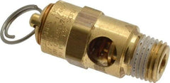 Conrader - 1/4" Inlet, ASME Safety Relief Valve - 150 Max psi, Brass, 136 Cubic' per Min - Top Tool & Supply