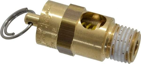 Conrader - 1/4" Inlet, ASME Safety Relief Valve - 60 Max psi, Brass, 61 Cubic' per Min - Top Tool & Supply