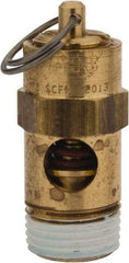 Conrader - 3/8" Inlet, ASME Safety Relief Valve - 200 Max psi, Brass, 178 Cubic' per Min - Top Tool & Supply