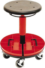 ShopSol - 300 Lb Capacity, 5 Wheel Trolley Stool - Polyurethane, 18" Long x 19" Overall Height x 18" Wide - Top Tool & Supply