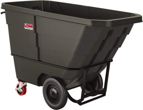 Suncast - 2,200 Lb Load Capacity, 22 Bushels, 1 Cu Yd, Polyethylene Tilt Truck - 33.87" Wide x 70" Long x 45.16" High, Matte Gray - Top Tool & Supply