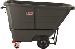 Suncast - 1,300 Lb Load Capacity, 22 Bushels, 1 Cu Yd, Polyethylene Tilt Truck - 33.87" Wide x 70" Long x 43.84" High, Matte Gray - Top Tool & Supply