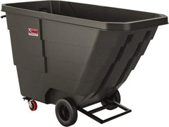 Suncast - 800 Lb Load Capacity, 22 Bushels, 1 Cu Yd, Polyethylene Tilt Truck - 33.87" Wide x 70" Long x 43.84" High, Matte Gray - Top Tool & Supply