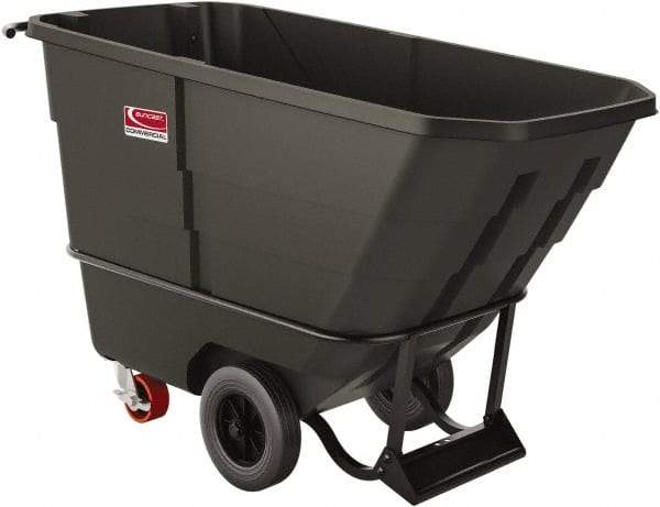 Suncast - 1,400 Lb Load Capacity, 16 Bushels, 0.75 Cu Yd, Polyethylene Tilt Truck - 30-3/4" Wide x 69.3" Long x 42.68" High, Matte Gray - Top Tool & Supply