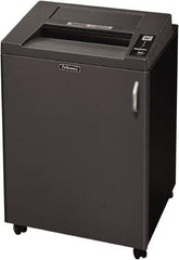 FELLOWES - 5/32 x 1-9/16" Strip, 24 Sheet Cross Cut Commercial Shredder - 23-1/4" Long x 25-3/16" Wide x 38-3/16" High, Level 4 Security, 4 Gal Wastebasket - Top Tool & Supply