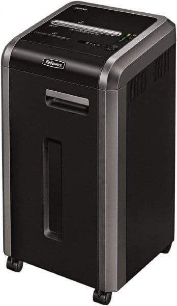 FELLOWES - 5/64 x 15/32" Strip, 16 Sheet Micro Cut Commercial Shredder - 17-3/4" Long x 17-1/8" Wide x 30-3/4" High, Level 5 Security, 16 Gal Wastebasket - Top Tool & Supply